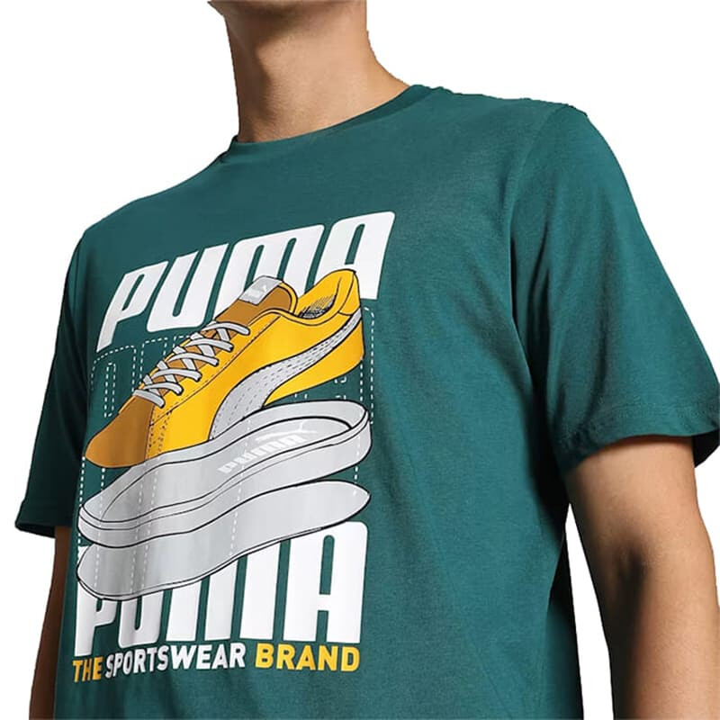 Remera Puma Graphics Vertical de Hombre - 677186 43 Verde