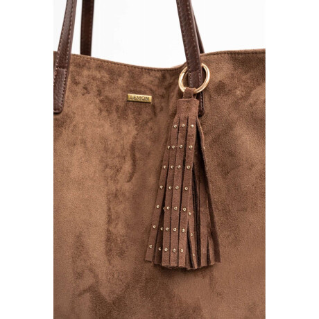 Charm Flecos Y Tachas Gamuza Vegana Chocolate