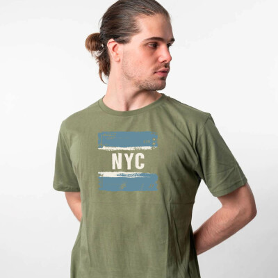 T-Shirt Print NYC Olive