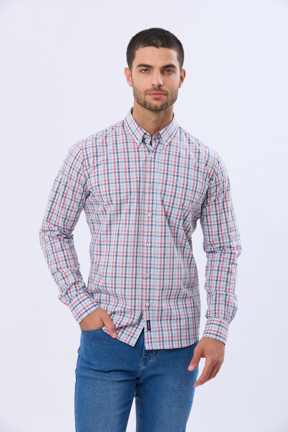 CAMISA SPORT A CUADROS Rojo