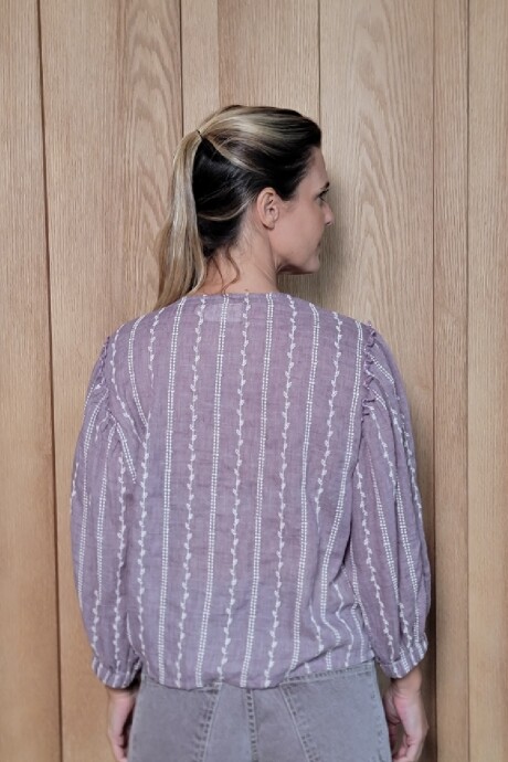 Camisa Melón Broderie Vino