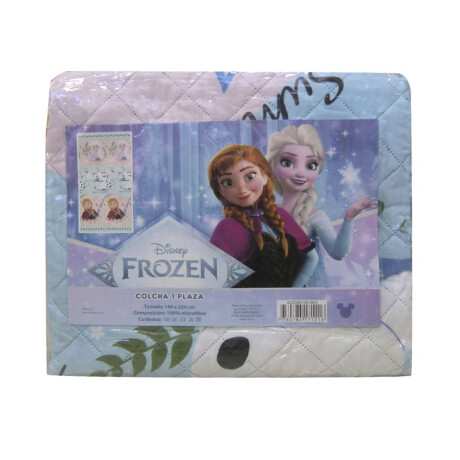 Colcha Infantil Frozen 1 Plaza 100% Microfibra Rosa/Celeste