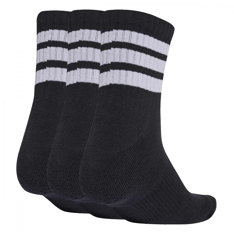 Medias Adidas 3S ESS C MID 3P Hombre KC9617 Negro-blanco