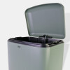 BASURERO METAL VERDE C/PEDAL 30L Unica
