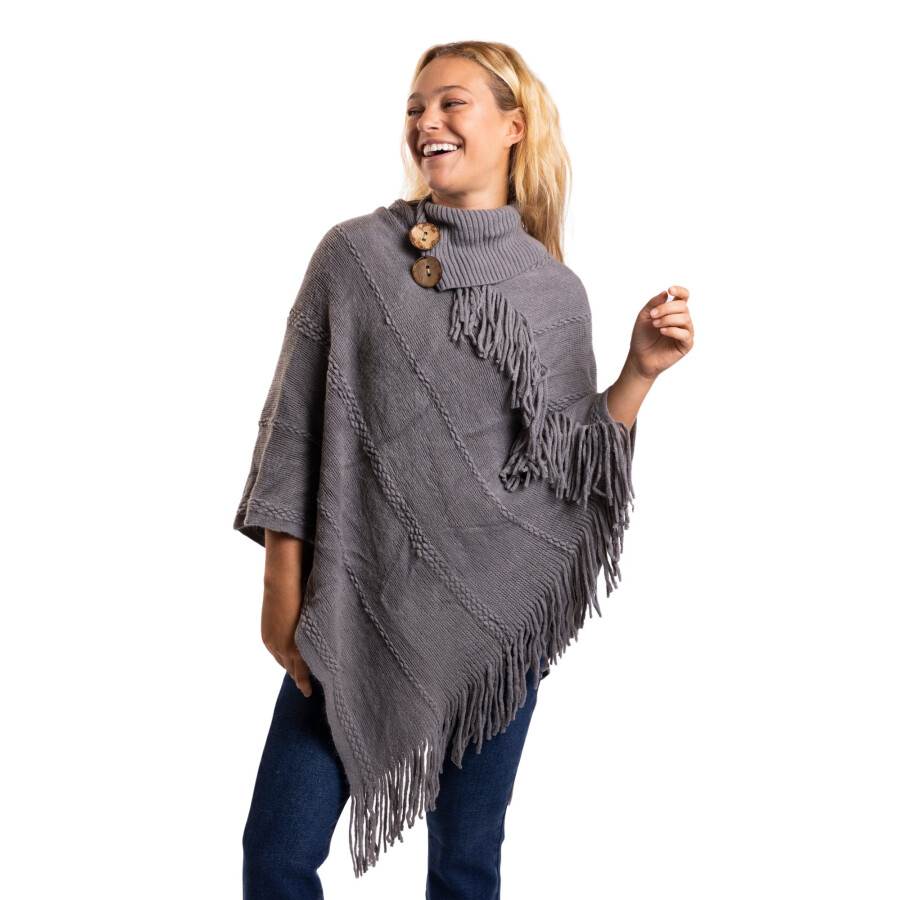 CHERRY PONCHO GREY