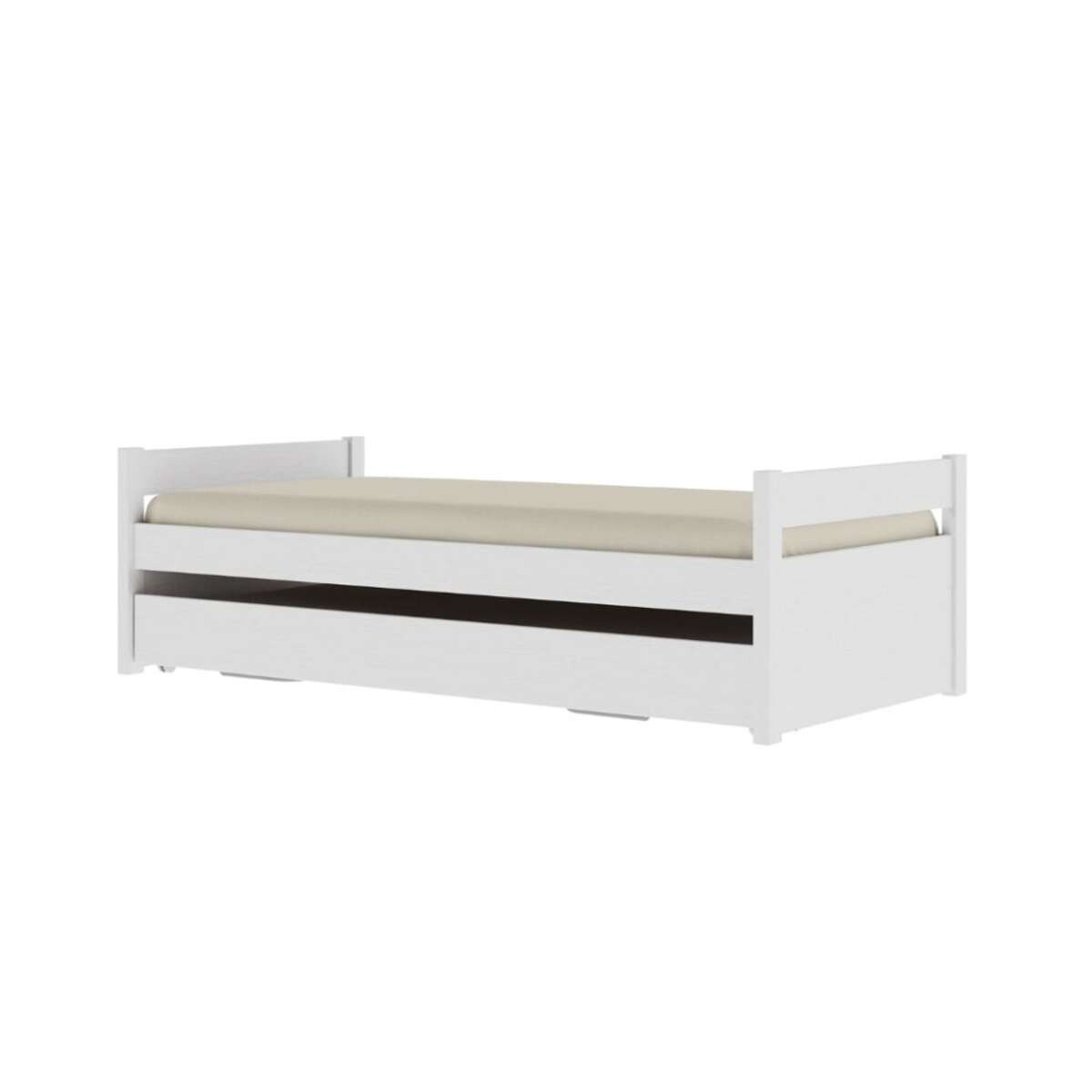 Cama Marinera Doubl 1 Plaza Madera Maciza Linea Funcional - Blanco 