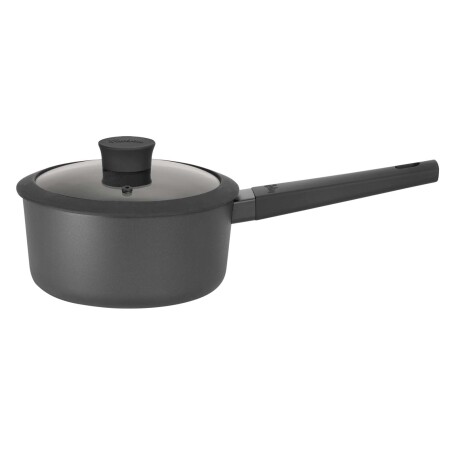 CACEROLA C/ANTIADHERENTE ALUMINIO NEGRO TAPA Y MANGO