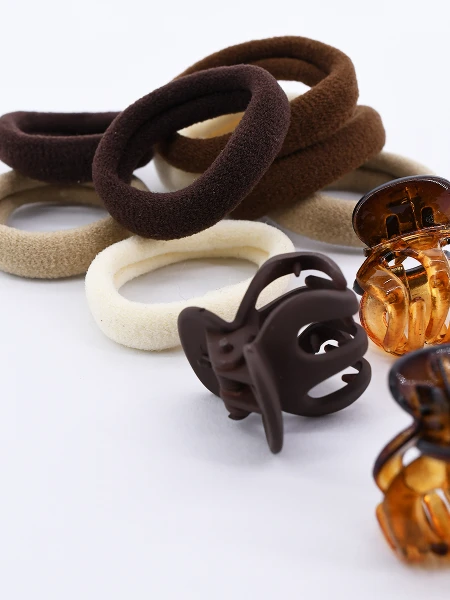 PINZA Y COLEROS PACK x 12 MARRON