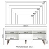 Rack para TV Lumax hasta 75" Lille 180 cm 1 Puerta Blanco 5 estantes Rack para TV Lumax hasta 75" Lille 180 cm 1 Puerta Blanco 5 estantes