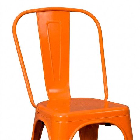 Silla Tolix Metálica Acero Industrial Sandman Comedor Naranja