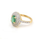 Anillo En Oro 18K, Esmeralda Y Brillantes Anillo En Oro 18K, Esmeralda Y Brillantes