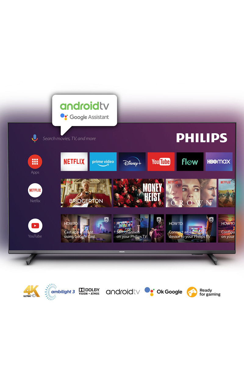 Smart TV Philips Android 55" 4K Ambilight 