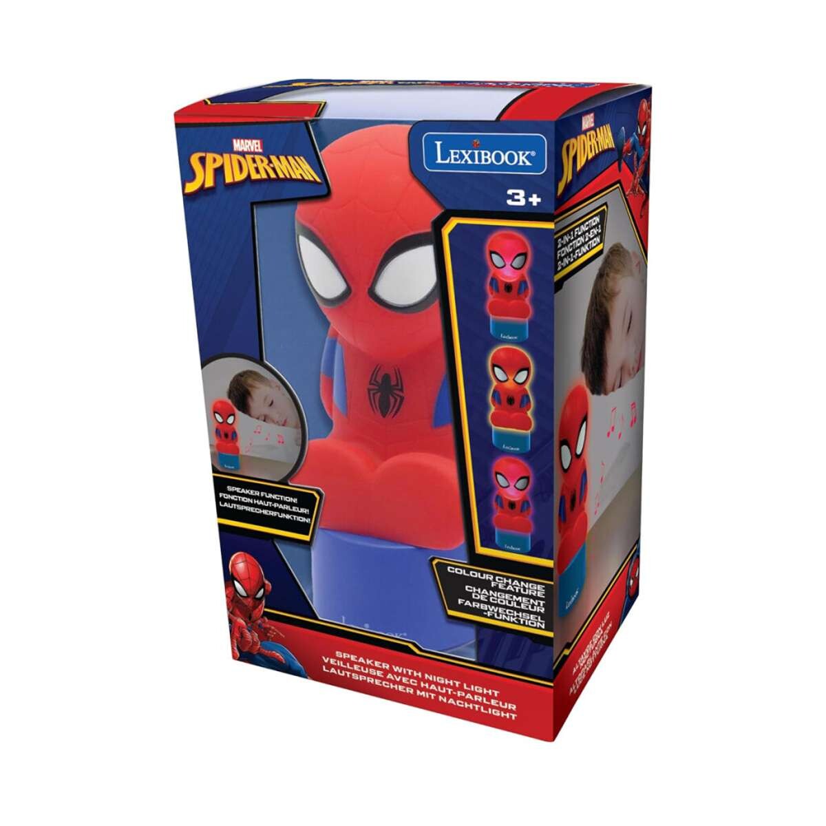 Veladora 3D con Luz LED y Parlante Lexibook - Spiderman 
