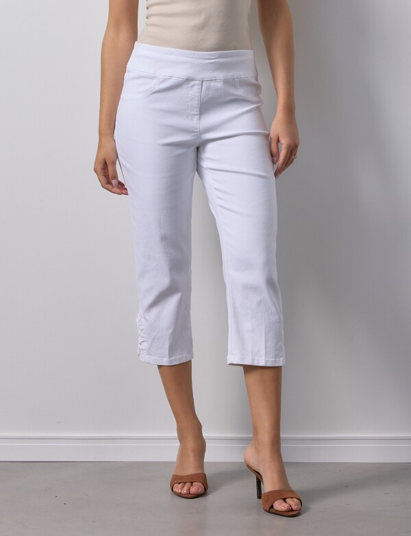 Capri Pull On Denim BLANCO
