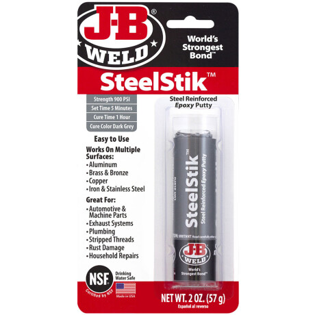 QUIMICOS VARIOS - MASILLA PARA REPARAR METALES 5MIN. 57GRS JB WELD QUIMICOS VARIOS - MASILLA PARA REPARAR METALES 5MIN. 57GRS JB WELD