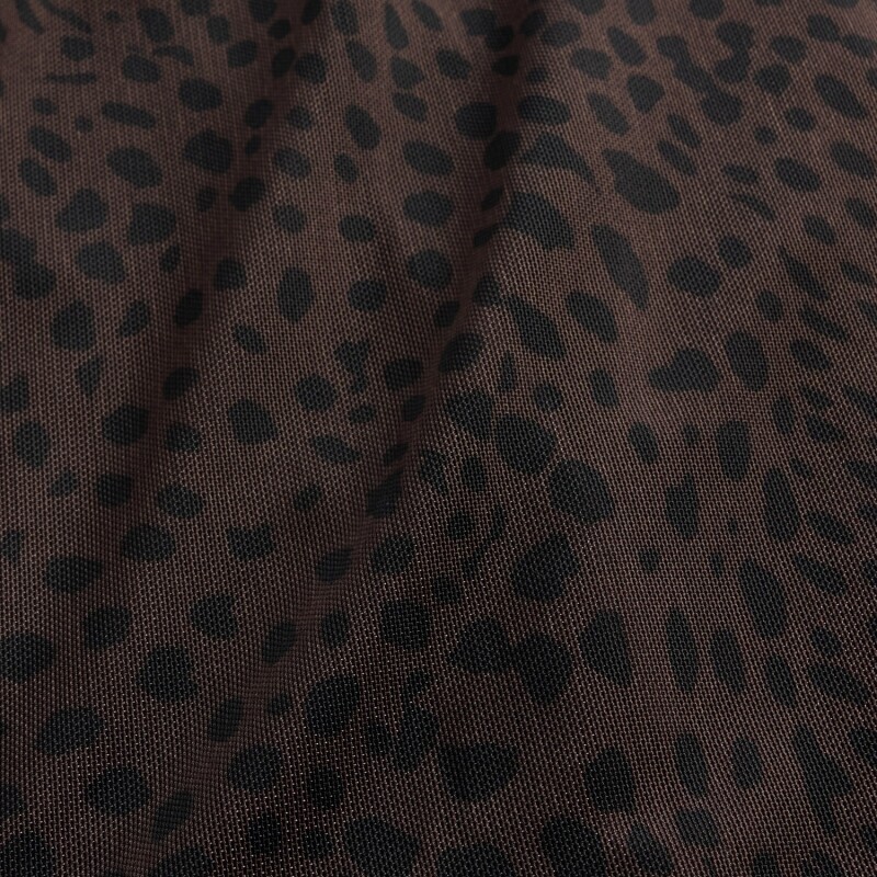SL MESH RUCHED MINI DRESS LEOPARD