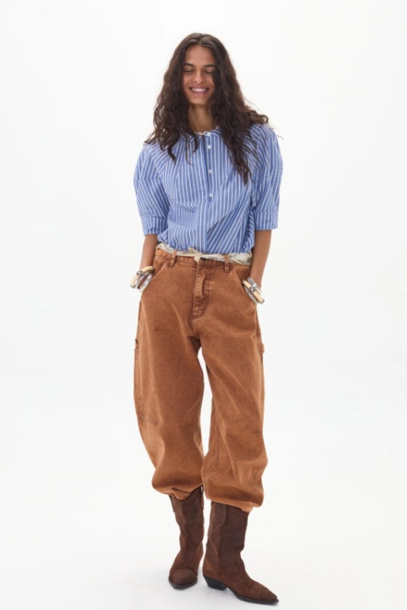 Cambria Poplin Shirt Celeste