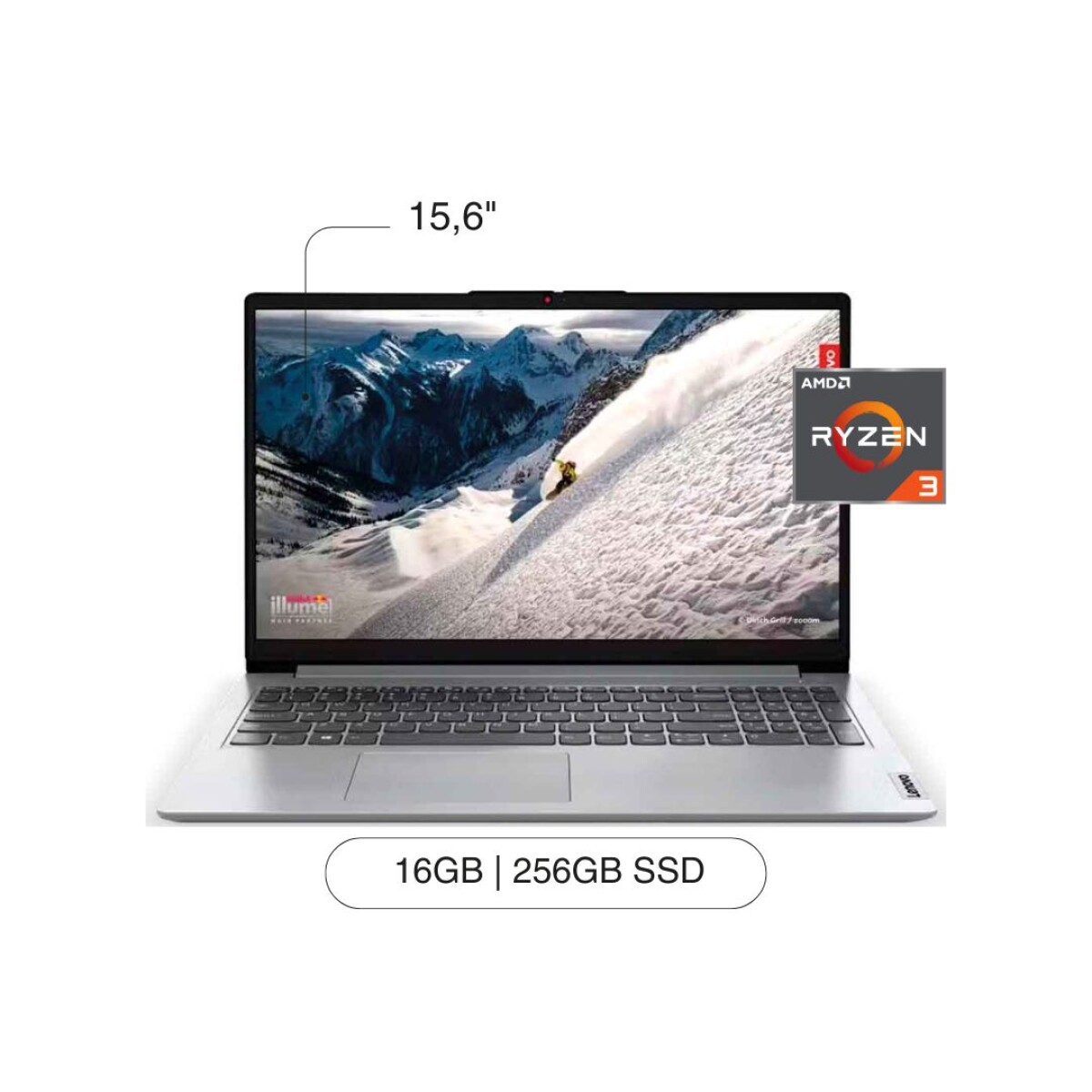 Notebook LENOVO Ideapad 1 15,6' FHD 256GB / 16GB RAM R3-7320U W11 