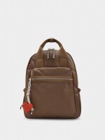 Mochila De Nylon Con Colgante De Corazón taupe
