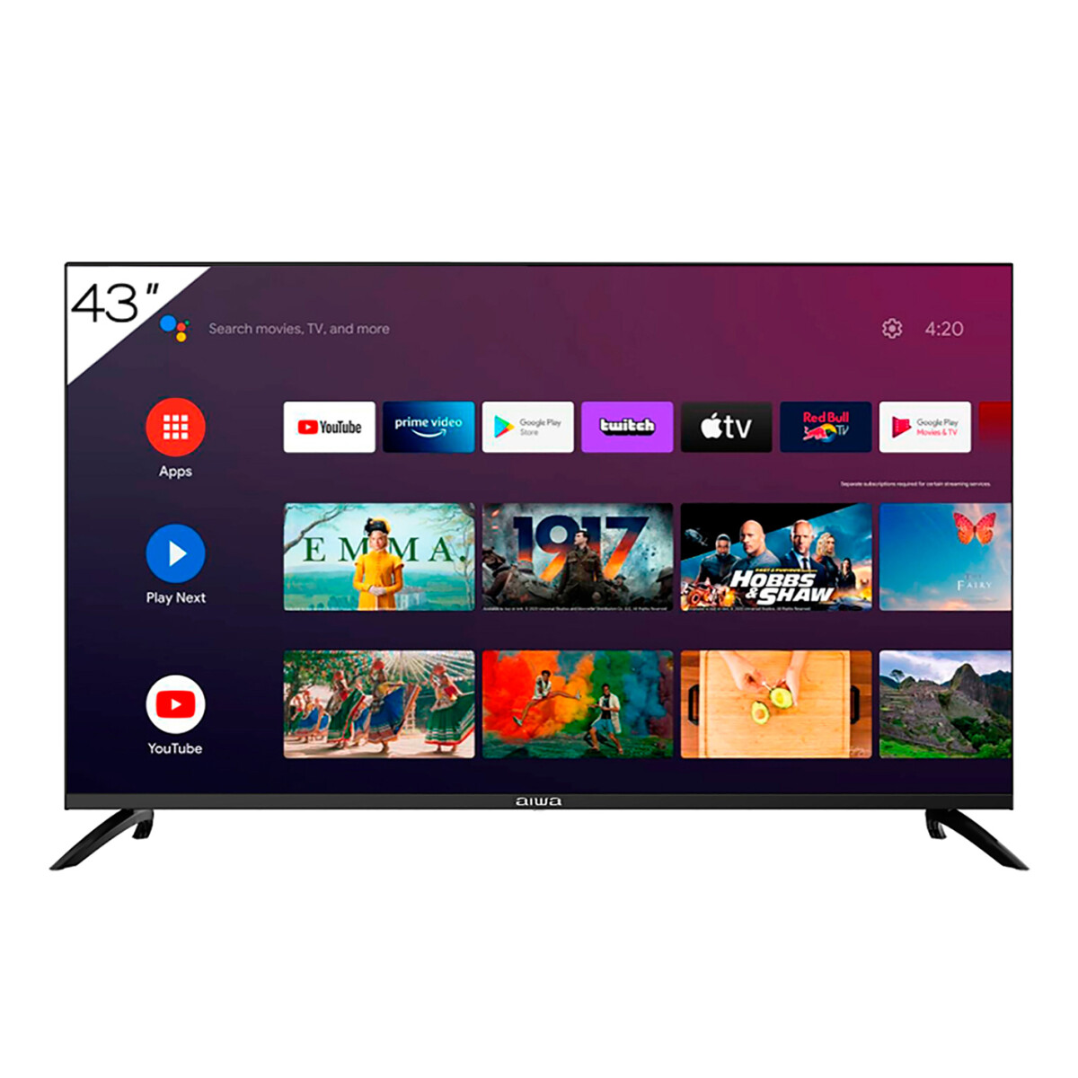 Smart Tv Aiwa Aw43b4smfl 43'' Dled 1080p 60hz Isdbt Android 