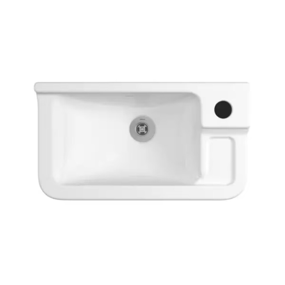 Bacha suspendida para pedestal rectangular 43x23,5 cm c/mesa blanca Deca Bacha Suspendida Para Pedestal Rectangular 43x23,5 Cm C/mesa Blanca Deca