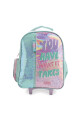 Mochila escolar amplia con ruedas combinada Aqua