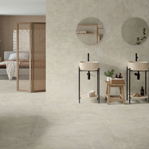 PORCELANATO PARA PISO Y PARED KINGSTON SAND RECTIFICADO 60X120 MATE ALAPLANA GAMAS DE BEIGE
