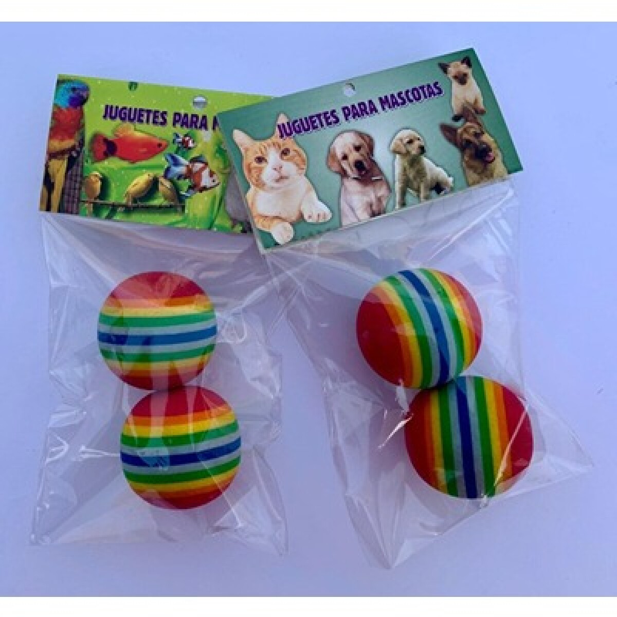 Juguete p/Gatos Pelota 4,3 cm Arcoiris 2 Und. 