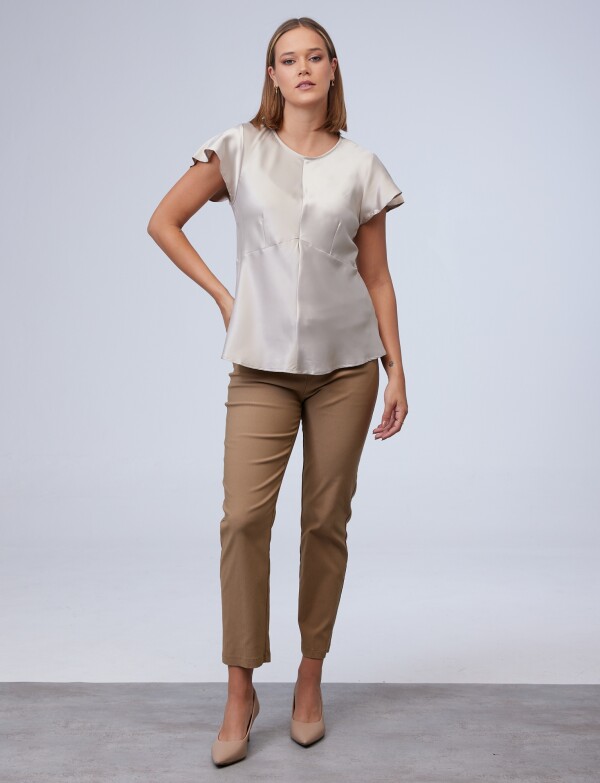 Blusa Saten BEIGE