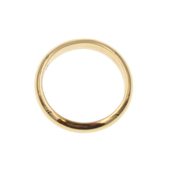 Par de alianzas clásicas de oro 18k amarillo de 4mm y doble altura bombé Par de alianzas clásicas de oro 18k amarillo de 4mm y doble altura bombé