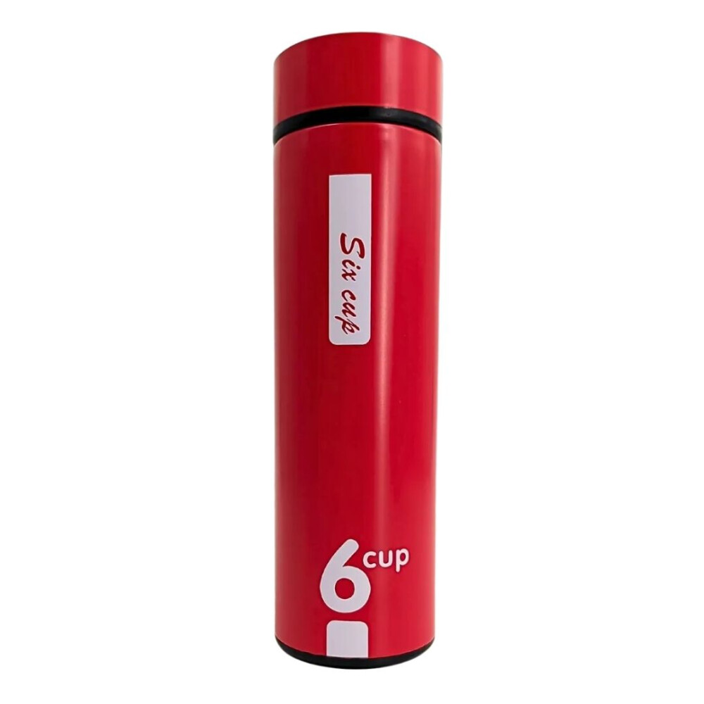 Mini Termo Viajero Con Infusor Rojo