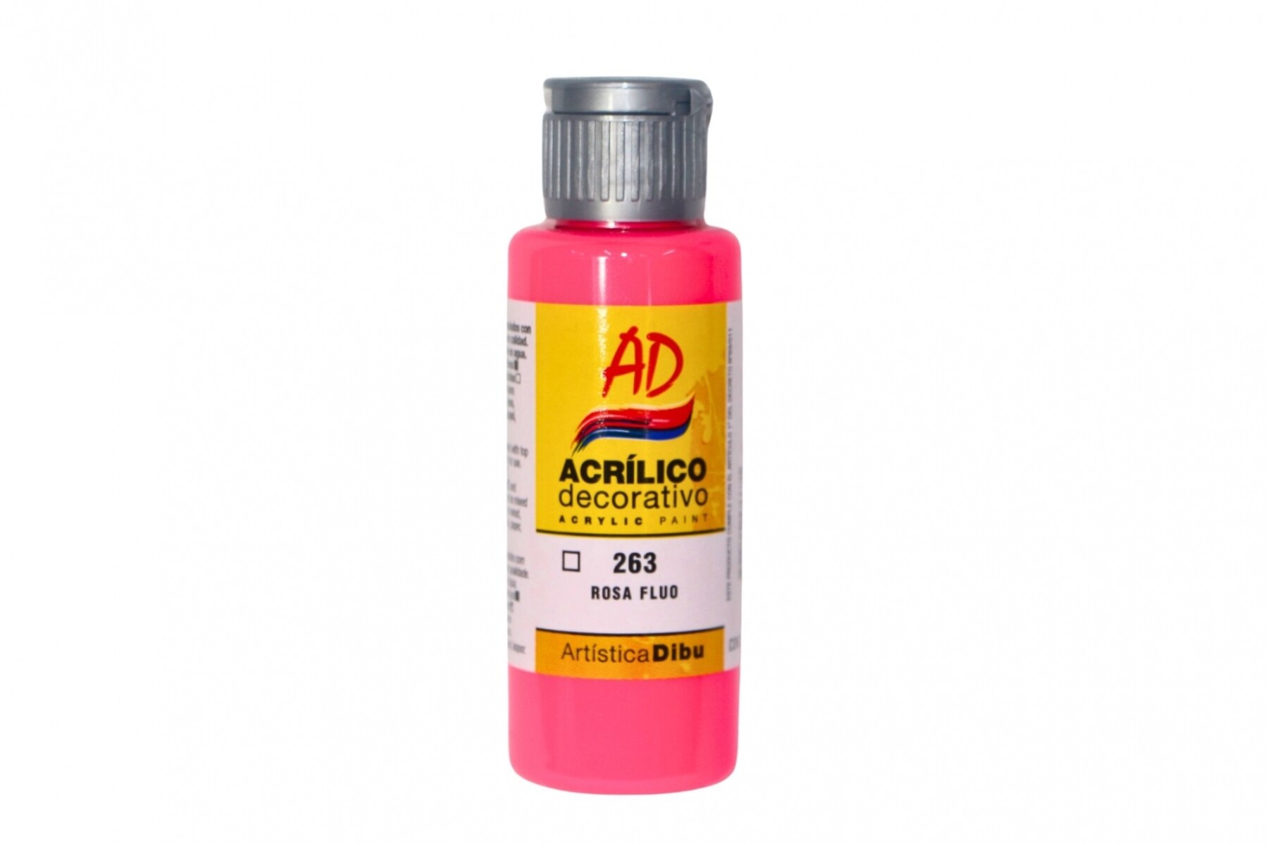 PINTURA ACRILICA ARTISTICA DIBU 60 ML. DIFERENTES COLORES - COLOR ROSADO FLUO 263 