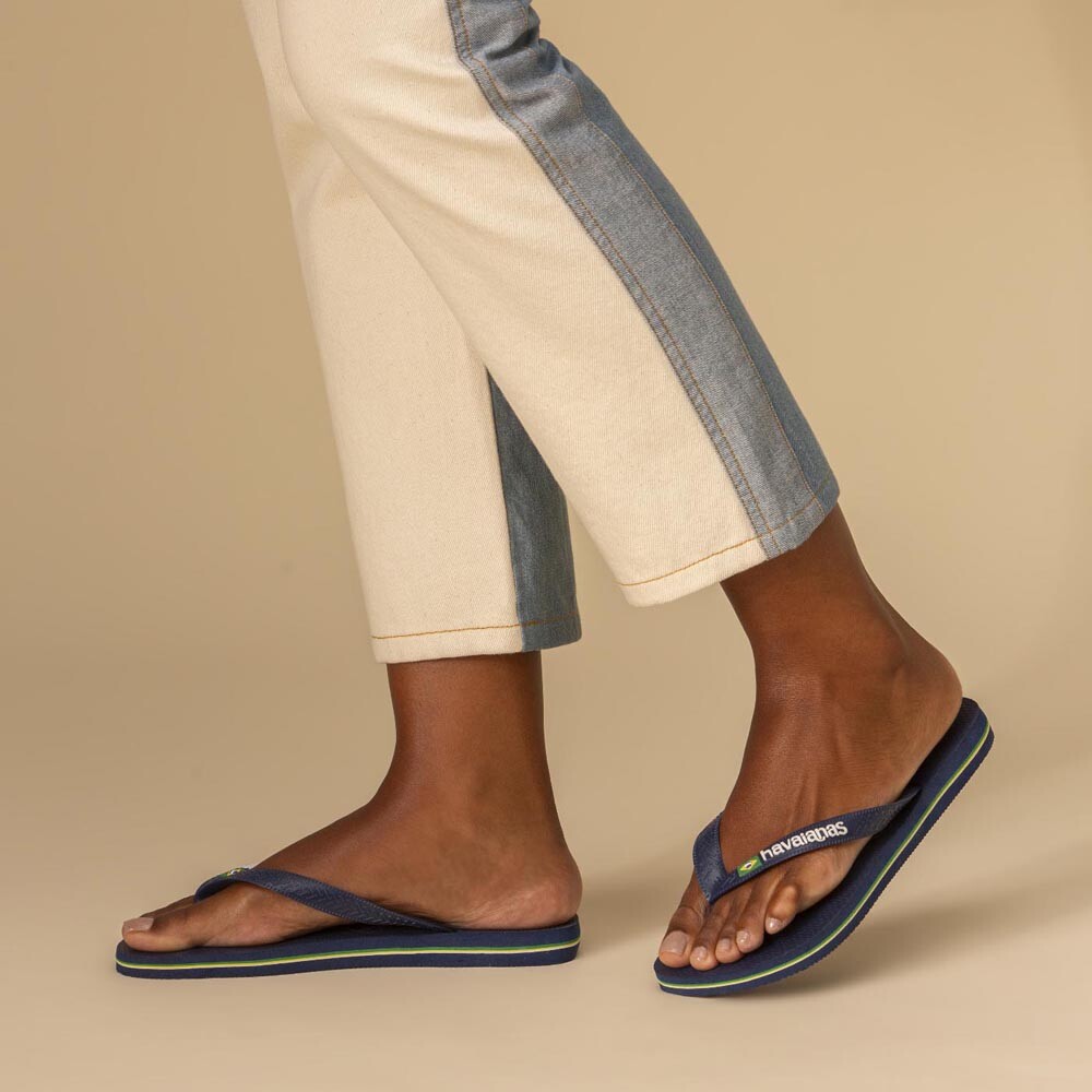 Sandalias Havaianas Brasil Logo Hombre Marino