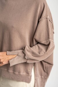 Sweater Lavado Rosa Viejo