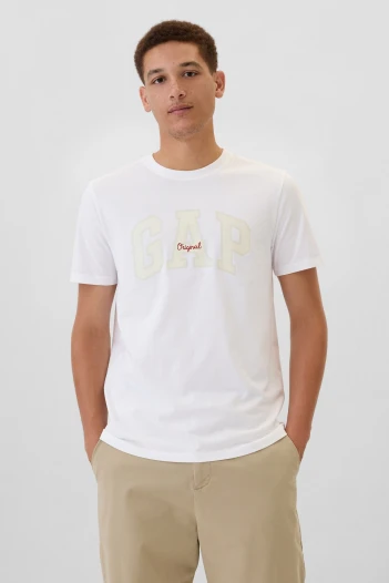 Remera Logo Gap Manga Corta Hombre Optic White 1