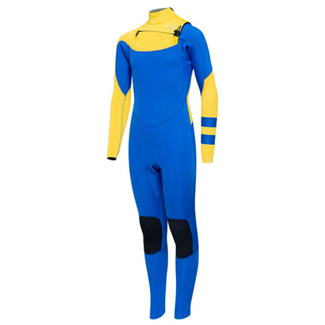 Traje Hurley Boys Advantage 3/2 mm Fullsuit Chest Zip Azul/Amarillo