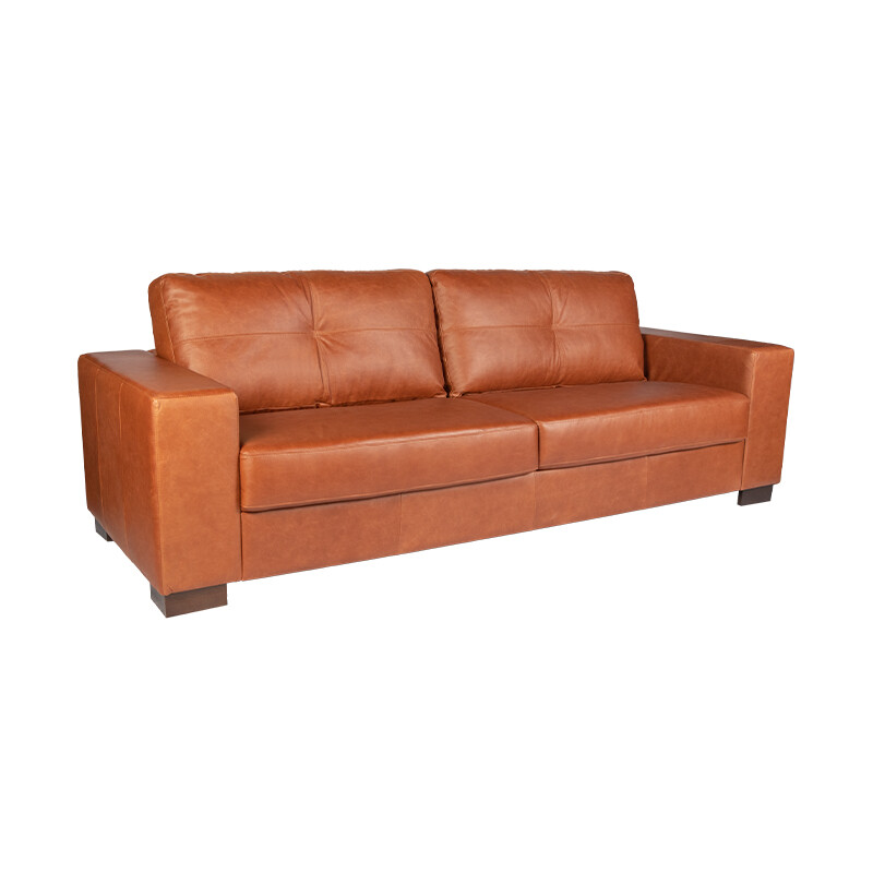 SOFA 100% CUERO - 3 CUERPOS - MODELO DOMINI - MARRON SOFA 100% CUERO - 3 CUERPOS - MODELO DOMINI - MARRON