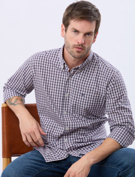 CAMISA SPORT A CUADROS Rojo