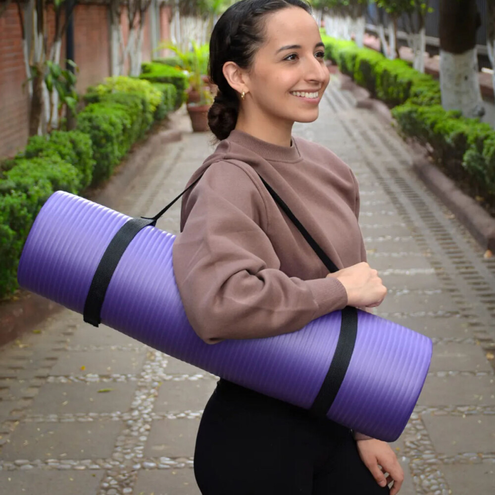 Colchoneta De Yoga Antideslizante 15mm Violeta