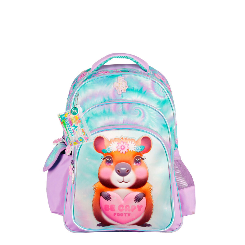 Mochila FOOTY 18" Capibara Lila
