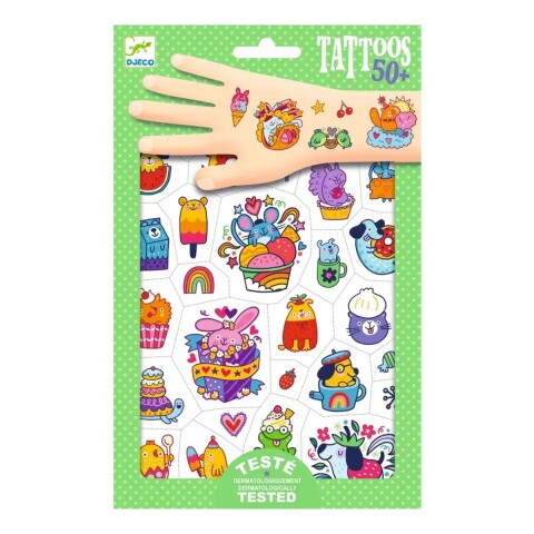 TATTOOS Set X50 Tatuajes Removibles Para Niños +3 Djeco - Sweet Mimi