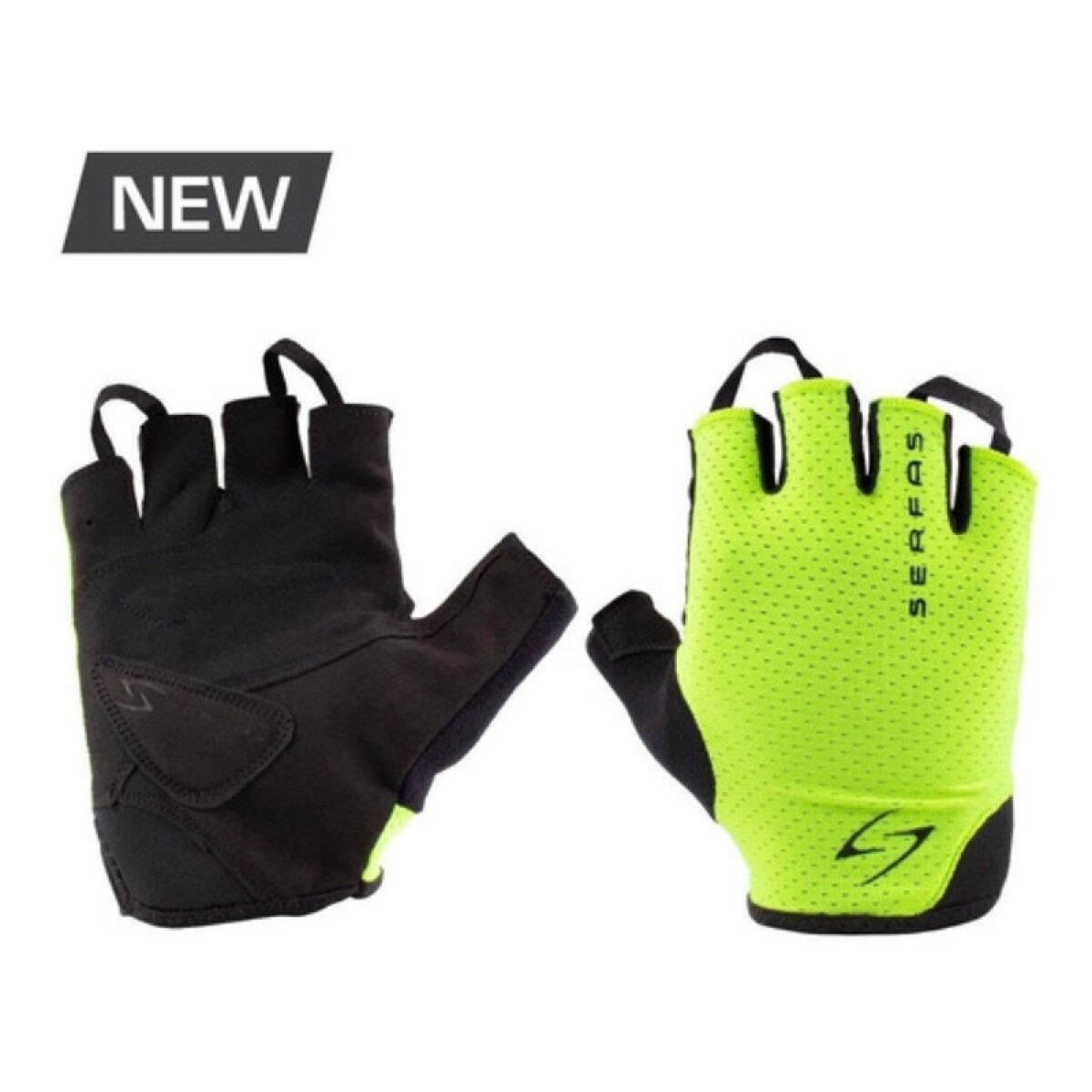 Guantes Ciclista Cortos Serfas Starter - Verde Fluor 