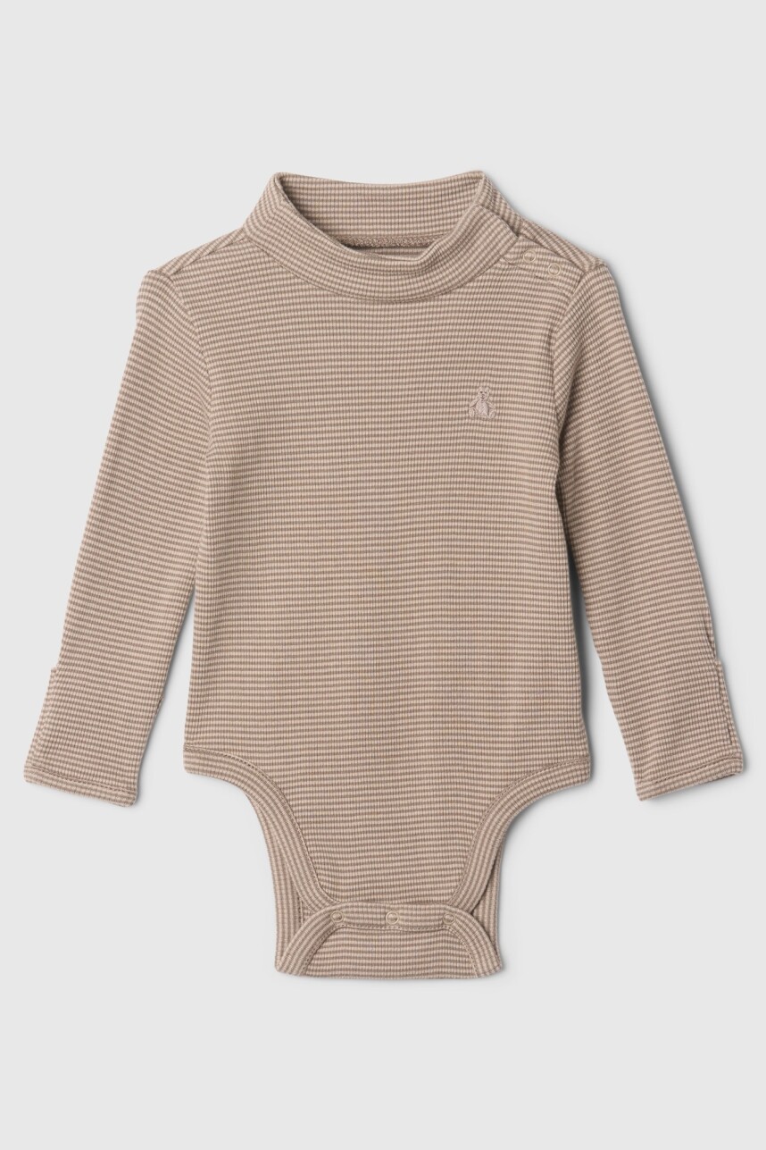 Body Polera Viento Bebé Brown Stripe