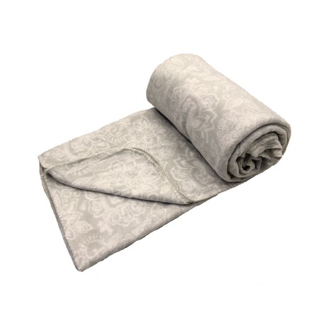 Frazada Home Class King Size tela polar 240x260cm FLORES BEIGE