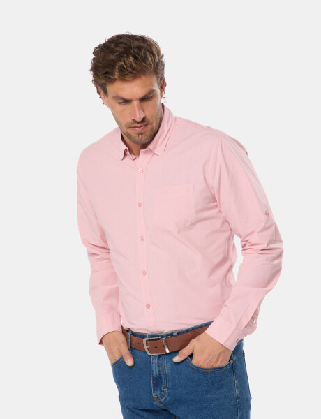 CAMISA CUADROS DE ALGODÓN Rosa