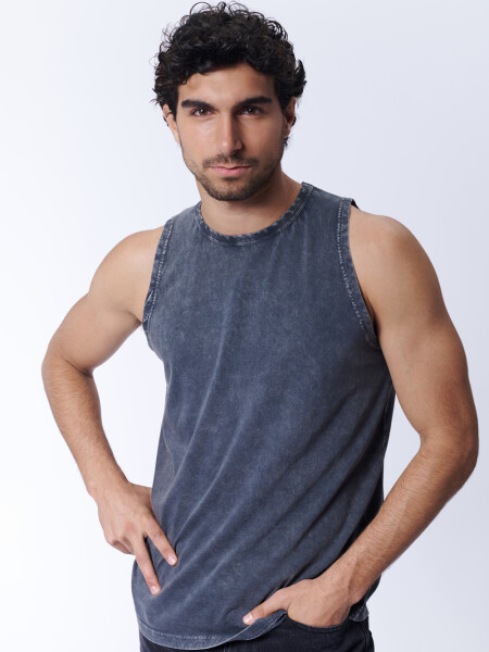Musculosa Básica Gris Oscuro
