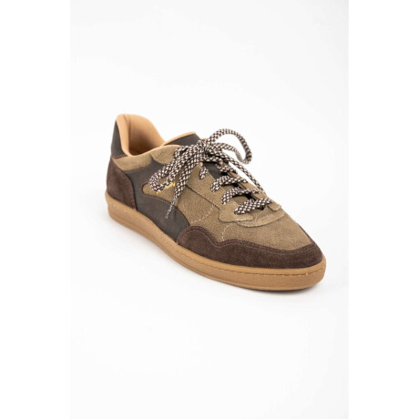 Zapatilla Cuero Combinada Vison
