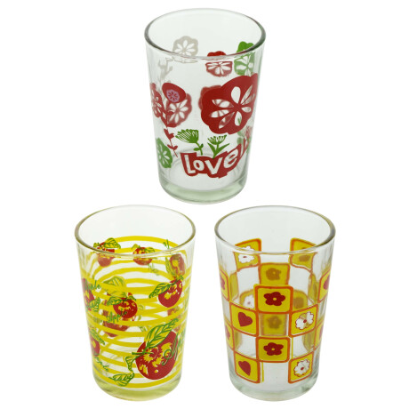 VASO VIDRIO SET X6UDS DECORADO 200ML 6.5X10CM CAJA ABIERTA 24119 Q12 M1 VASO VIDRIO SET X6UDS DECORADO 200ML 6.5X10CM CAJA ABIERTA 24119 Q12 M1
