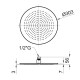 ROSETA DUCHA CIRCULAR NEGRO MATE LINEA RONDO DE TREINTA CM NEGRO