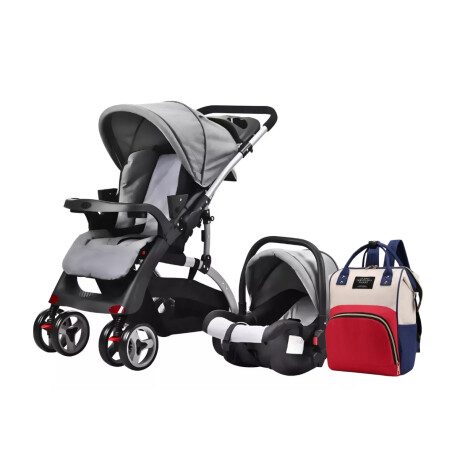Coche De Paseo Para Bebe Travel System Color Gris Gris